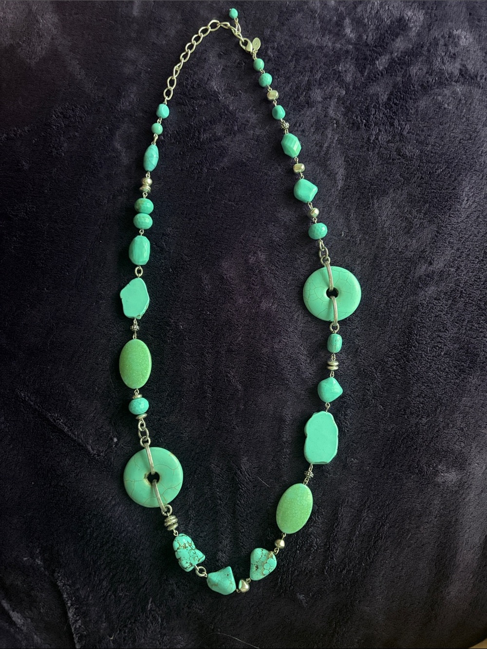 Chico’s - 24-36” Turquoise Stone Mecklace